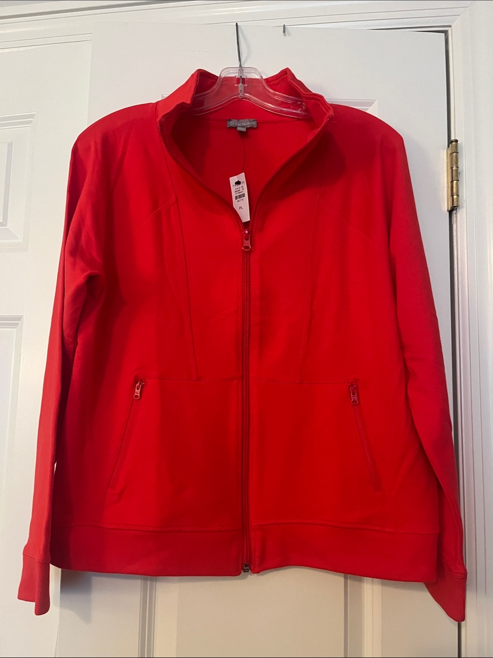 Talbots Bright Red Women's Full-Zip Bomber Jacket PL